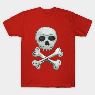 Skull crossbones watercolor T-Shirt